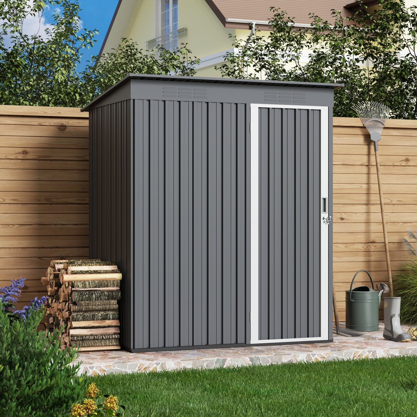 מחסן מתכת קומפקטי 150X91