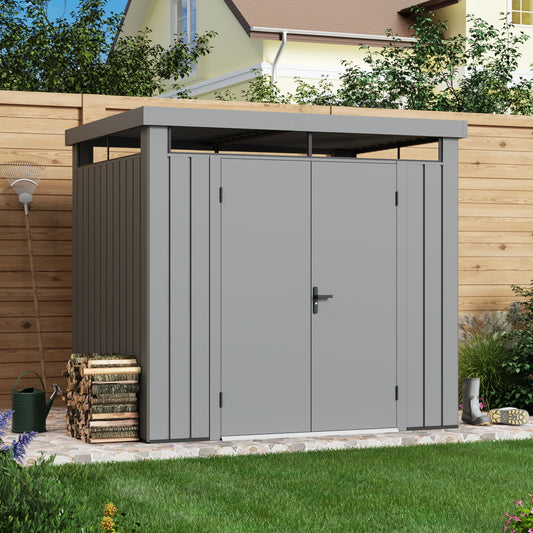 מחסן מתכת Luxury עם חלון היקפי. 243X183X227